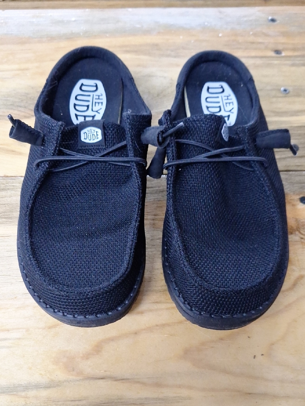 Hey Dude Kids Black Slip-On Casual Sneakers